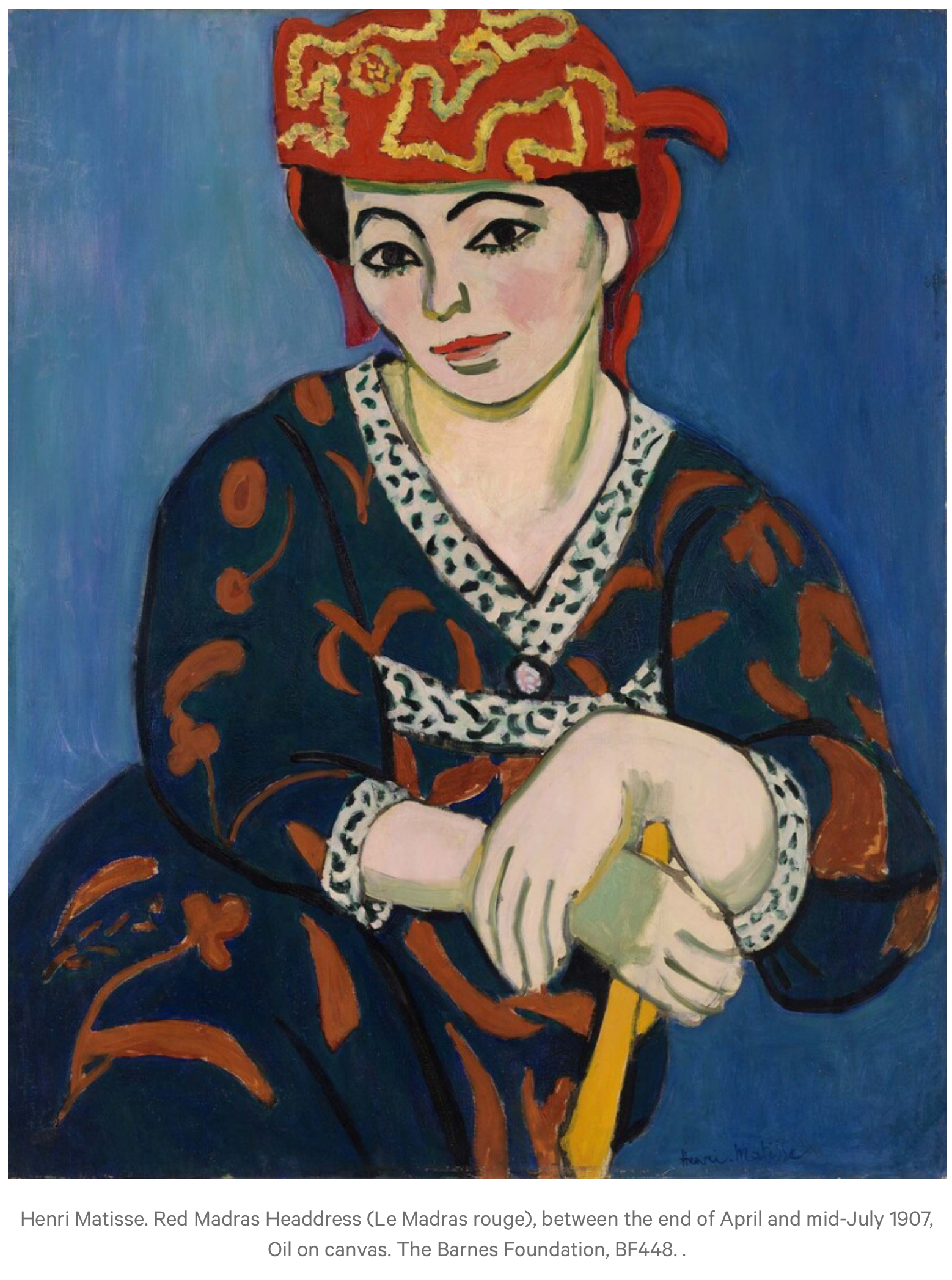 Henri Matisse. Le Madras rouge